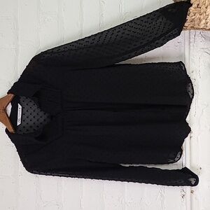 Zara XS Blouse Black Lace